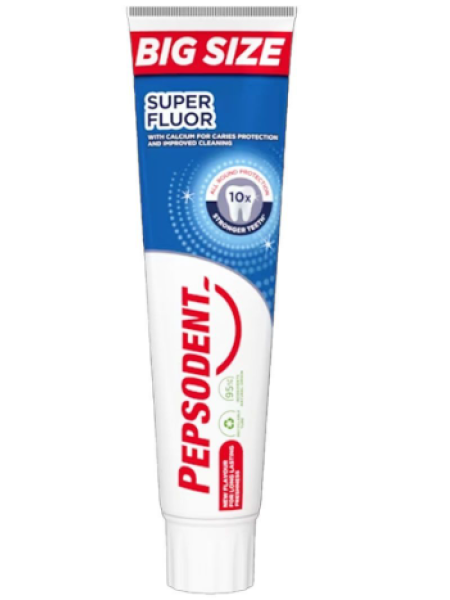 Зубная паста Pepsodent Super Fluor 125 мл с мягким вкусом