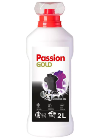 Гель для стирки Passion Gold Black 3 в 1 2 л для черного и темного белья