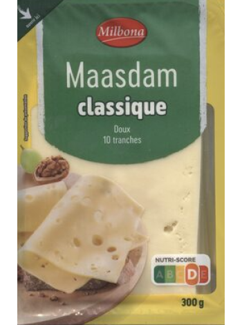Сыр сливочный Milbona Maasdaamer 400г