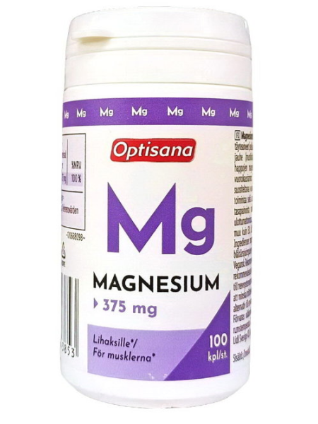Пищевая добавка магний Optisana Magnesium 375мг 100 таб