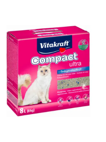 Наполнитель для кошачьего туалета Vitakraft Compact Ultra Plus 8 кг