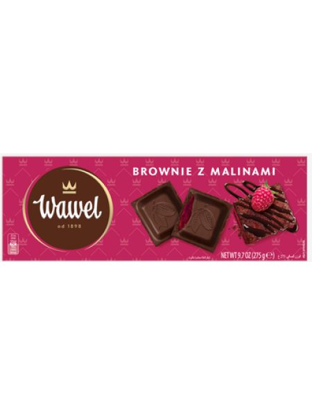 Плиточный шоколад Wawel Brownie z malinami 252 г брауни с малиной