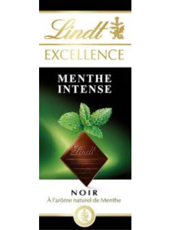 Плитка темного шоколада Lindt Excellence Mint 100г