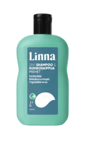 Шампунь и гель для душа Linna 2 в 1 400 мл для мужчин 