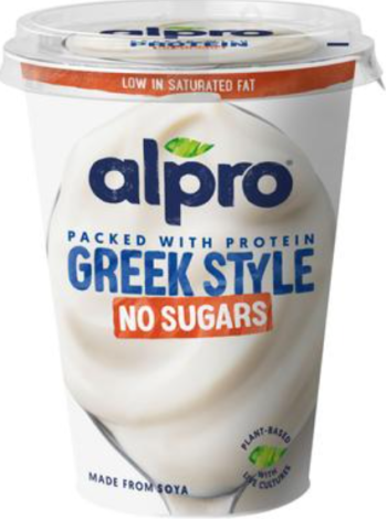 Соевый йогурт Alpro Greek Style No Sugars  без сахара без ароматизаторов 400 г