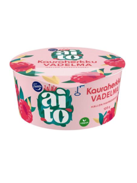 Овсяный йогурт с малиной Fazer Aito Kauraherkku Vadelma 130 г