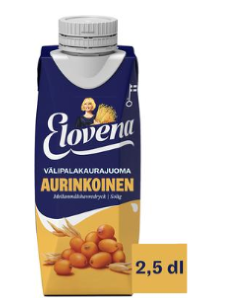 Овсяное молоко с витамином С Elovena aurinkoinen välipalajuoma 2,5дл