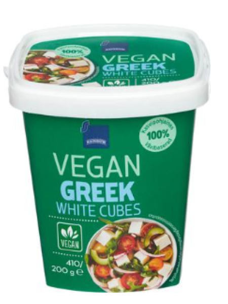 Кубики салатного сыра из кокосового молока Rainbow Vegan 410/200 г