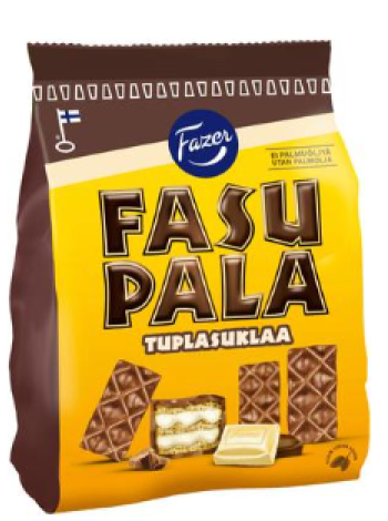 Вафли Fazer Fasupala Tuplasuklaa199 г с белым шоколадом