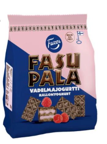 Вафли Fazer Fasupala Vadelmajogurtti 175г с малиновым йогуртом
