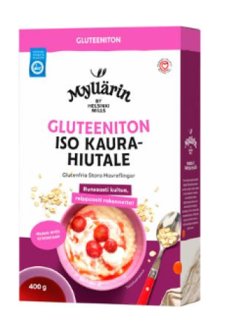 Крупная овсянка без глютена Myllärin Gluteeniton Kaurahiutale 400г