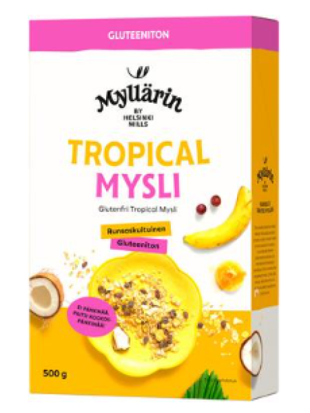 Безглютеновые мюсли Myllärin Gluteeniton Tropical Mysli 500 г