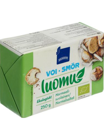 Сливочное органическое масло Rainbow Luomuvoi 250г