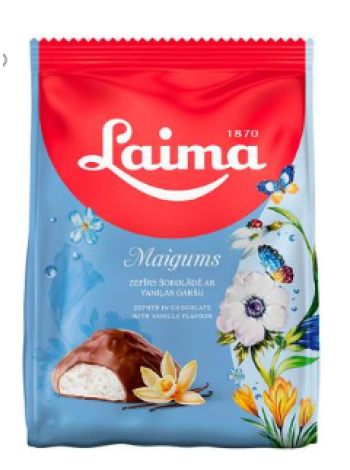 Ванильный зефир в шоколаде Laima Maigums 175г