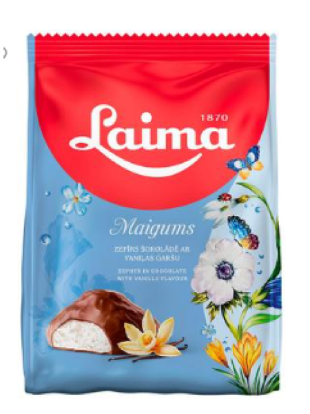 Ванильный зефир в шоколаде Laima Maigums 175г