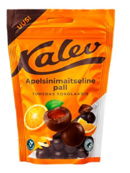 Шарики Kalev apelsinimaitseline pall со вкусом апельсина в темном шоколаде 140 г