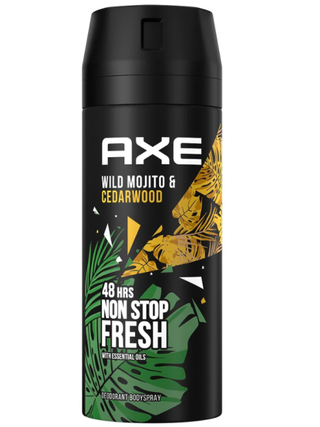 Аэрозольный дезодорант для мужчин Axe Wild Green Mojito & Cedarwood 150 мл