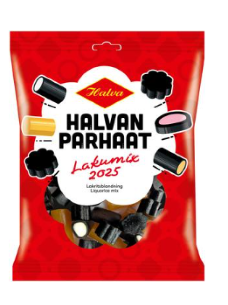 Лакричные конфеты Halvan Parhaat Lakumix 2025года 350 г