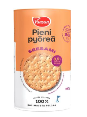 Пшеничные хлебцы круглые с кунжутом VAASAN PIENI PYÖREÄ Seesami 250г
