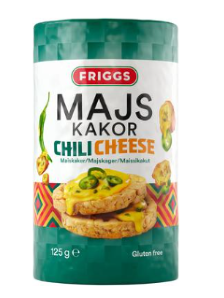 Кукурузные лепешки Friggs Gluteeniton Chilicheese Maissikakku 125г