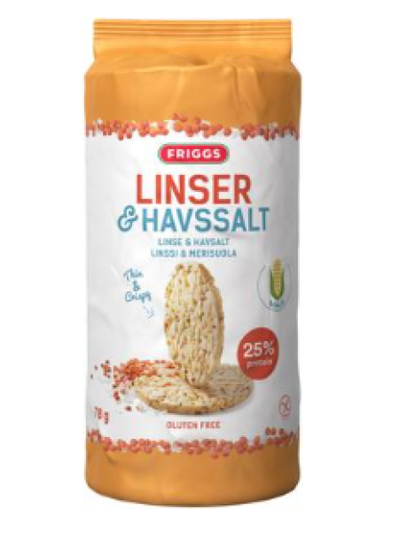 Кукурузные лепешки Friggs Gluteeniton Maissikakku Linssi & merisuola 78г