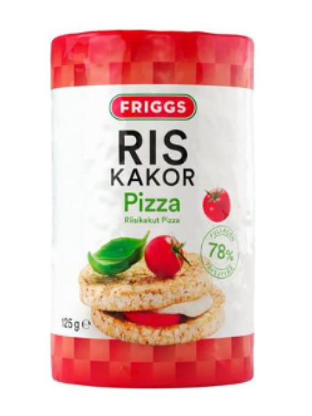 Рисовые лепешки со вкусом пиццы Friggs pizza riisikakku 125г