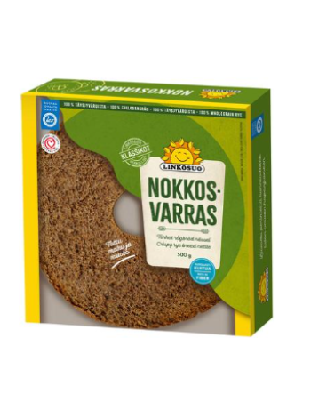 Сушеные цельнозерновые ржаные лепешки с крапивой Linkosuo Nokkosvarras 500г