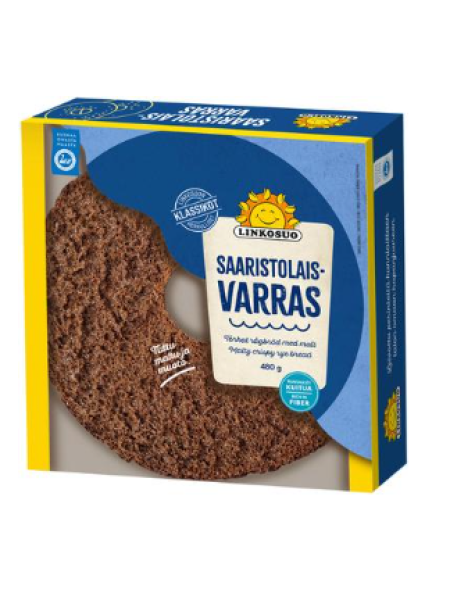 Сушеный ржаной хлеб с солодом Linkosuo Varrasleipä Saaristolais 480г