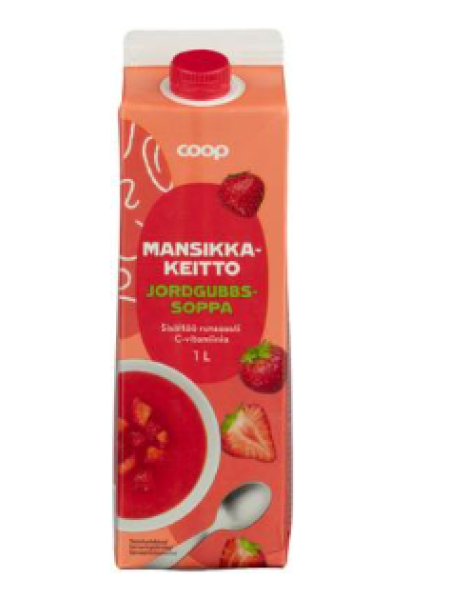 Кисель Coop Mansikka Keitto 1л клубника