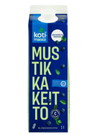 Кисель несладкий Kotimaista Sokeroimaton Mustikka Keitto 1л черника