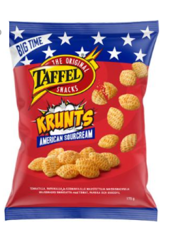 Снеки кукурузные Taffel Krunts American SourCream со вкусом сливок 175г