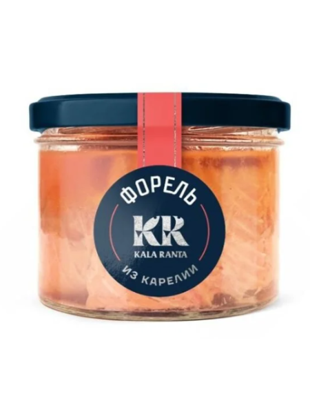 Форель радужная в собственном соку из Карелии 200г стекло