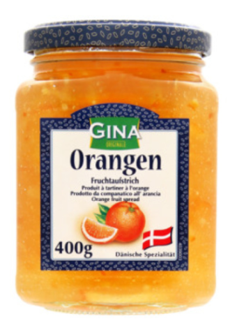 Апельсиновый джем Gina 400 г стекло