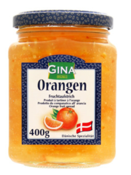 Апельсиновый джем Gina 400 г стекло