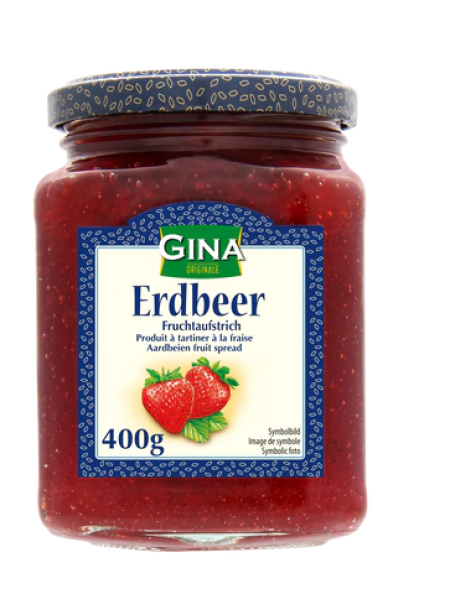 Джем клубничный Gina 400г стекло