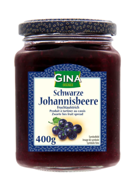 Джем из черной смородины Gina 400 г стекло