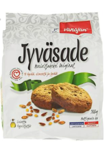 Печенье Vanajan Jyväsade мультизерновое оригинальное 300 г