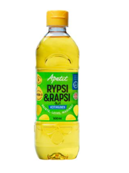 Рапсовое масло Apetit Kotimainen Rypsi&rapsiöljy 500мл