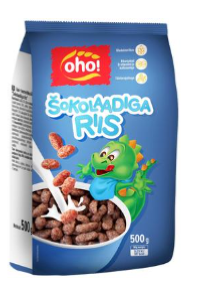 Сухой завтрак OHO Šokolaadiga riis 500 г Шоколадный рис