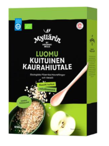 Органический цельнозерновой овсяный хлопья Myllärin 650г