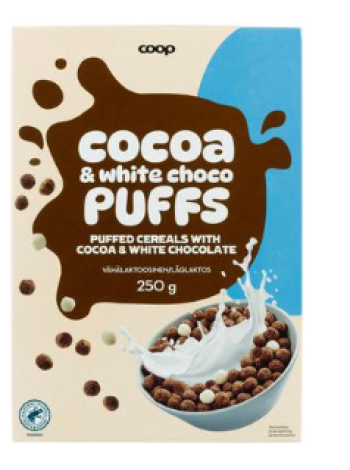 Сухой завтрак Coop puffade 250г шоколадные шарики 