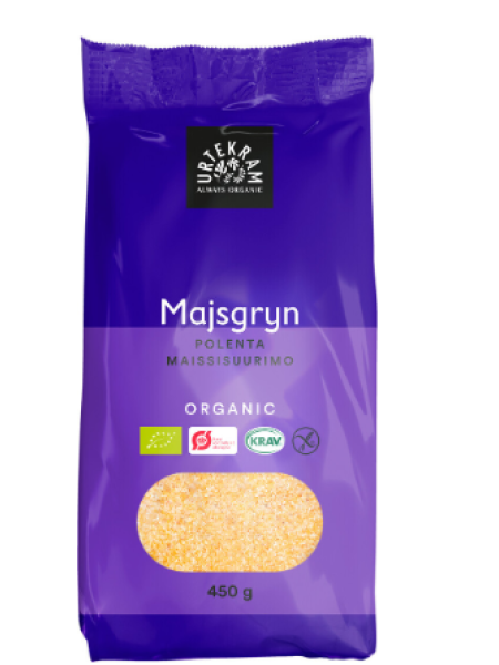 Органическая кукурузная крупа Urtekram 450 г без глютена  