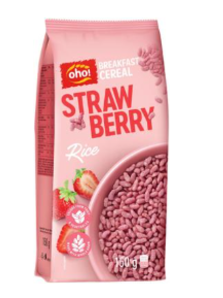 Рисовые хлопья со вкусом клубники Oho Strawberry 150г