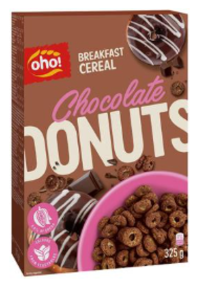 Сухой завтрак колечки OHO Chocolate Donuts 325г