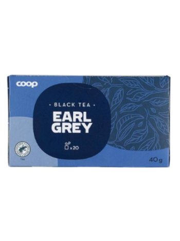 Чай черный в пакетиках Coop Earl Grey 20шт