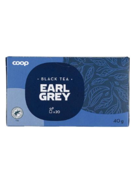 Чай черный в пакетиках Coop Earl Grey 20шт