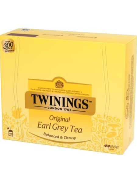 Черный чай с ароматом бергамота Twinings Earl Grey 100x2г