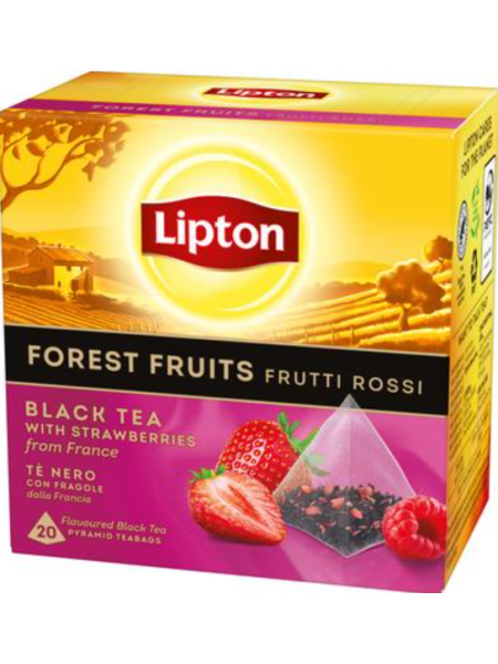 Черный чай Lipton Forest Fruit 20 пирамидок