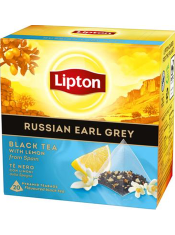 Чай черный Lipton Russian Earl Gray 20шт с бергамотом