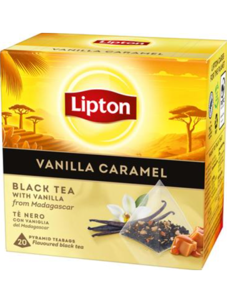 Черный чай Lipton Vanilla Caramel 20 шт карамель ваниль